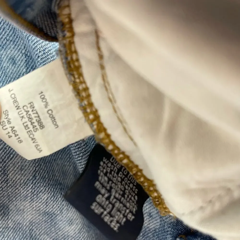 J.Crew Indigo Denim Jean Shorts Rolled Hem Size 26‎